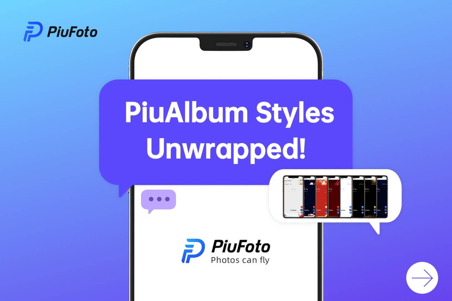 New Feature: Enhance Your PiuAlbum with 8 Stunning Styles!